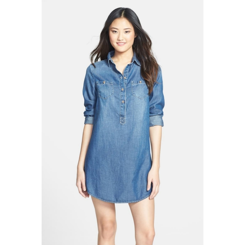 Lucky Brand Chambray Dress Size Medium